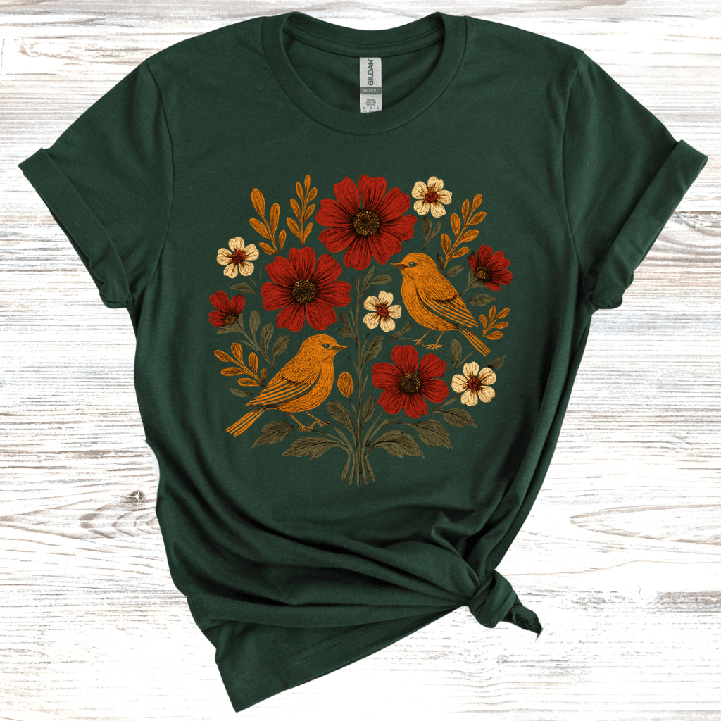 Floral Birds T-Shirt