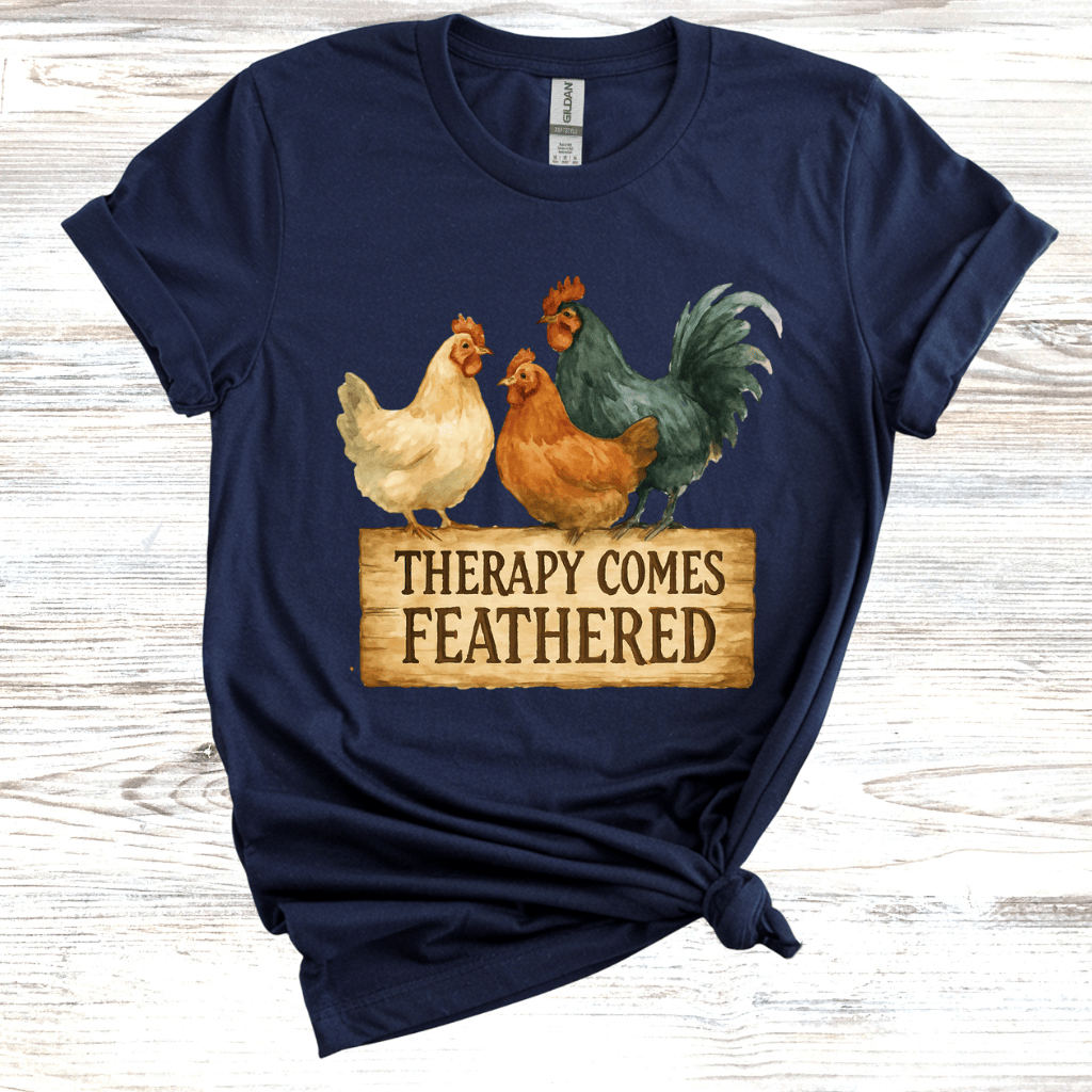 Therapy Comes Feathered T-Shirt