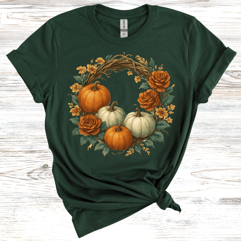 Autumn Floral Wreath T-Shirt