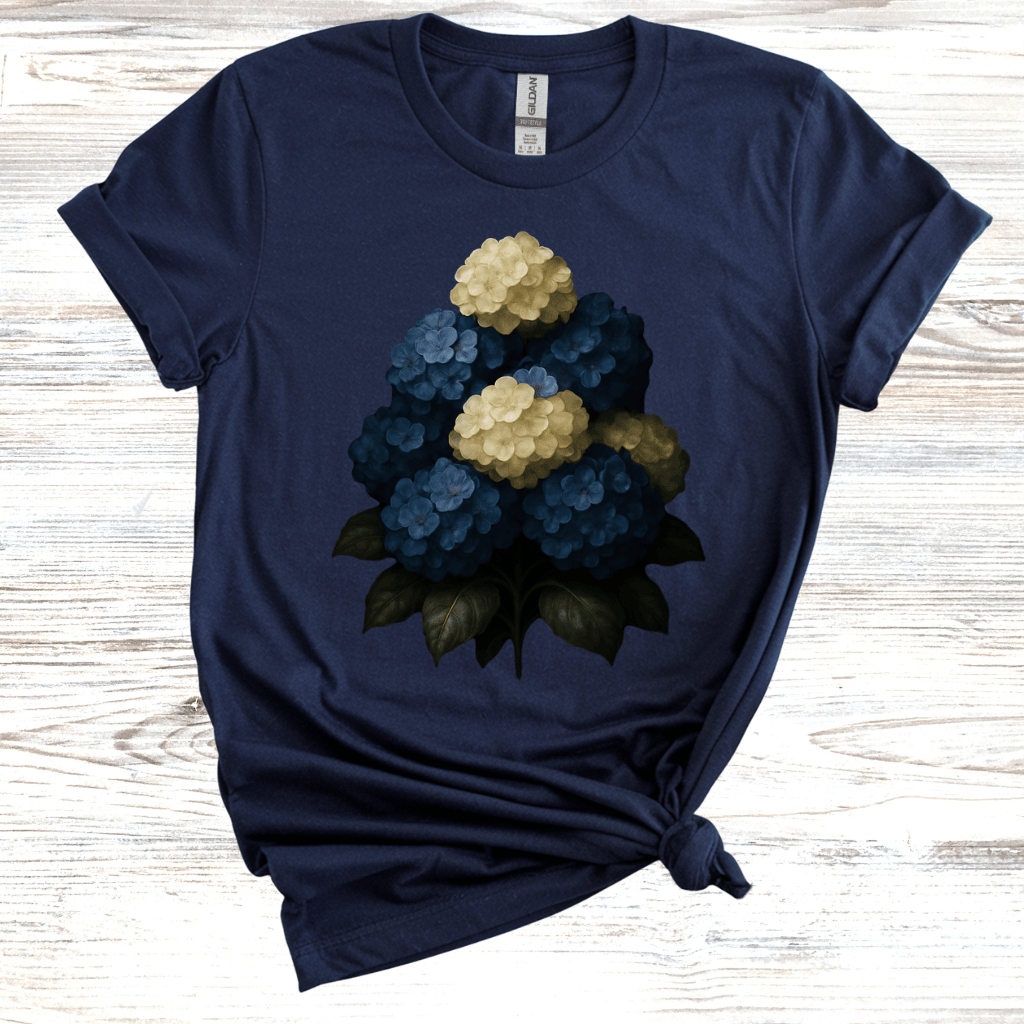 Blue & White Hydrangea T-Shirt