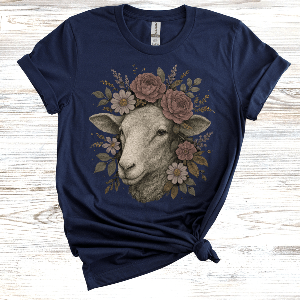 Floral Sheep T-Shirt
