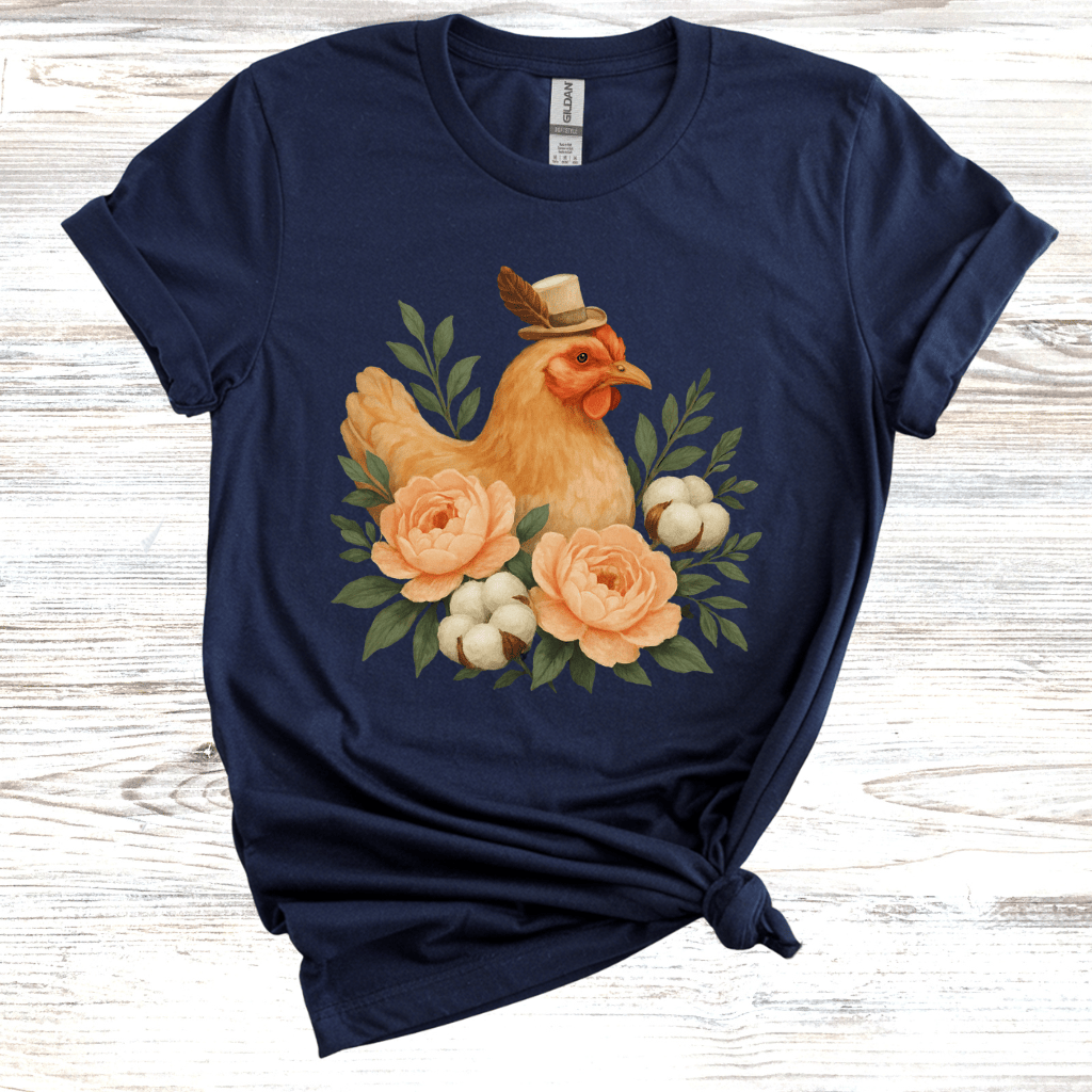 Charming Hen Floral T-Shirt