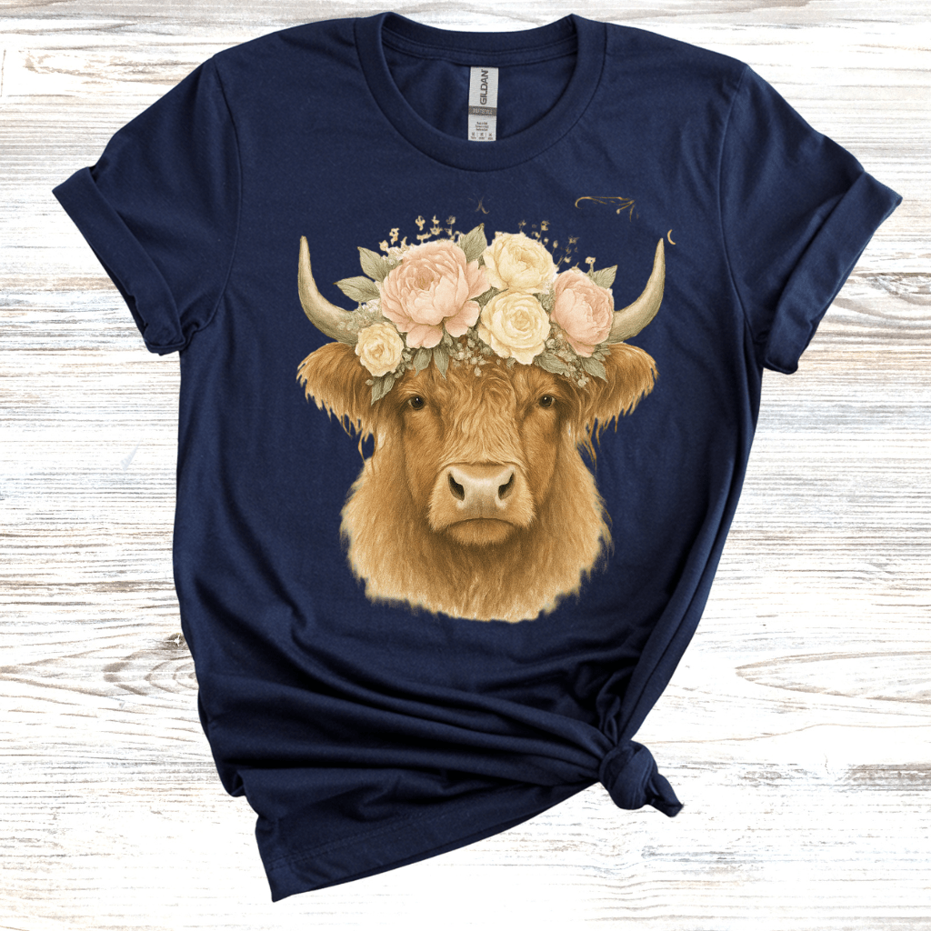 Floral Cow T-Shirt