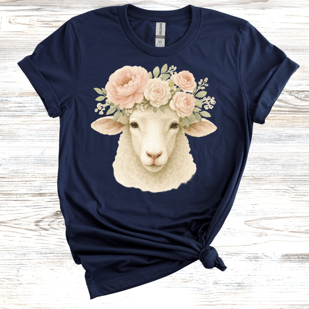 Floral Sheep T-Shirt
