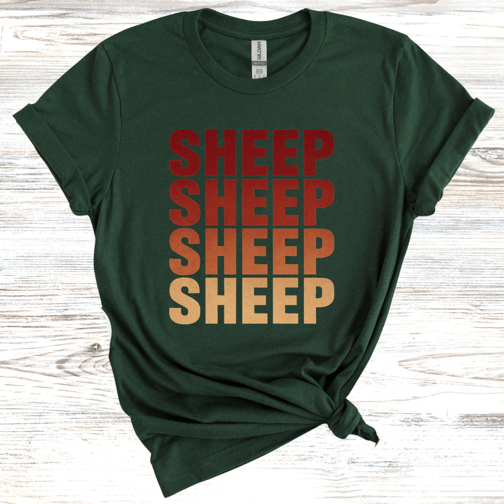 Vintage Gradient Sheep T-Shirt