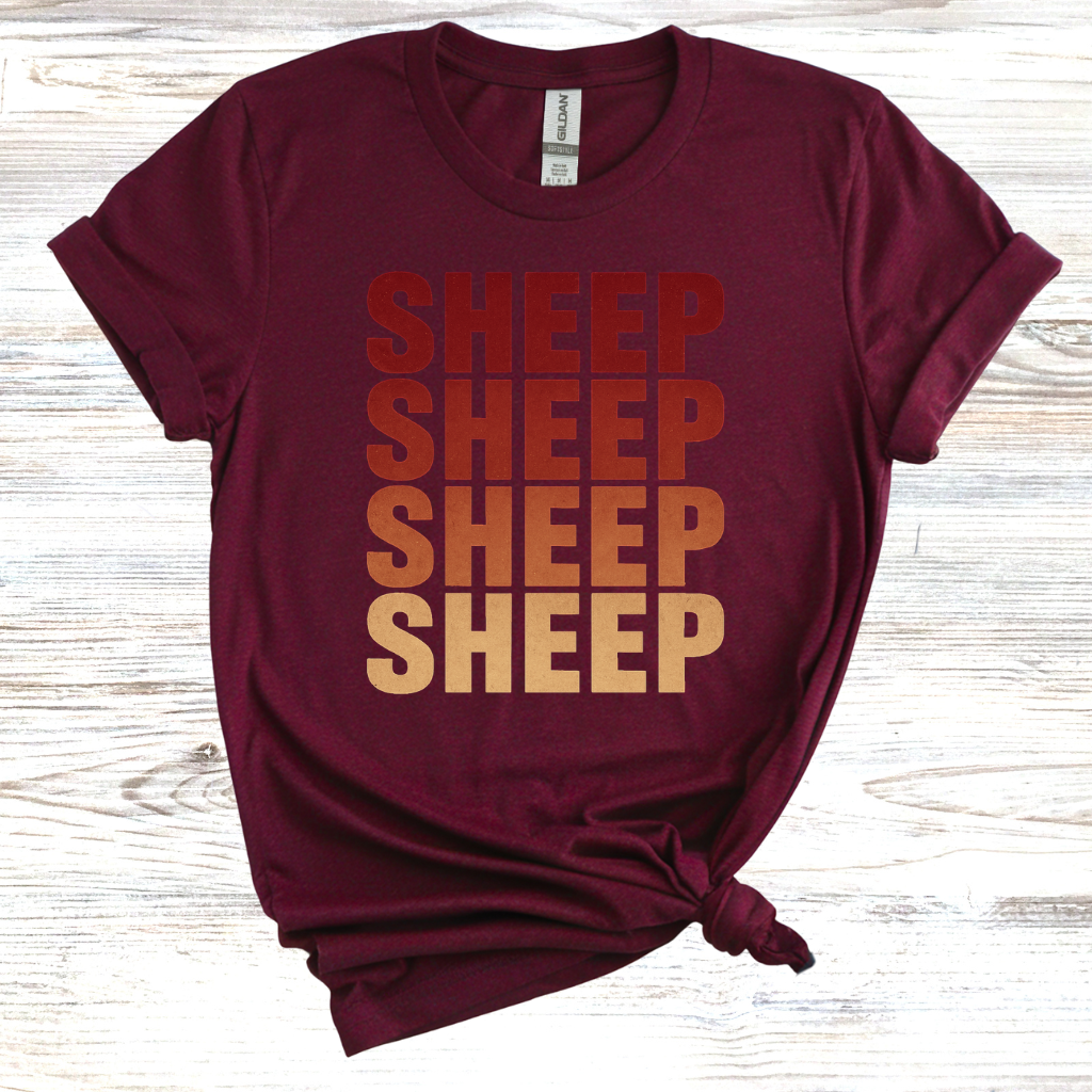 Vintage Gradient Sheep T-Shirt