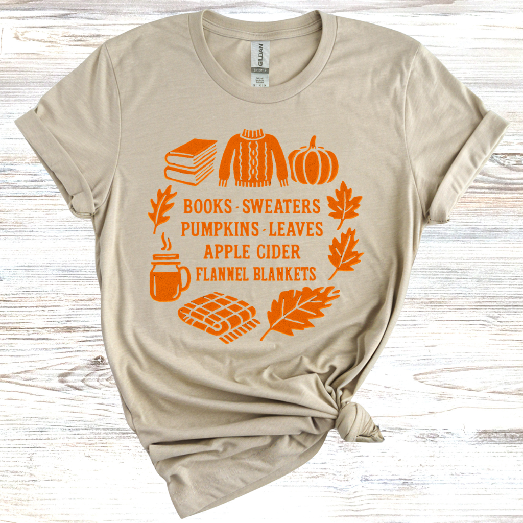 Autumn Vibes List Wreath T-Shirt