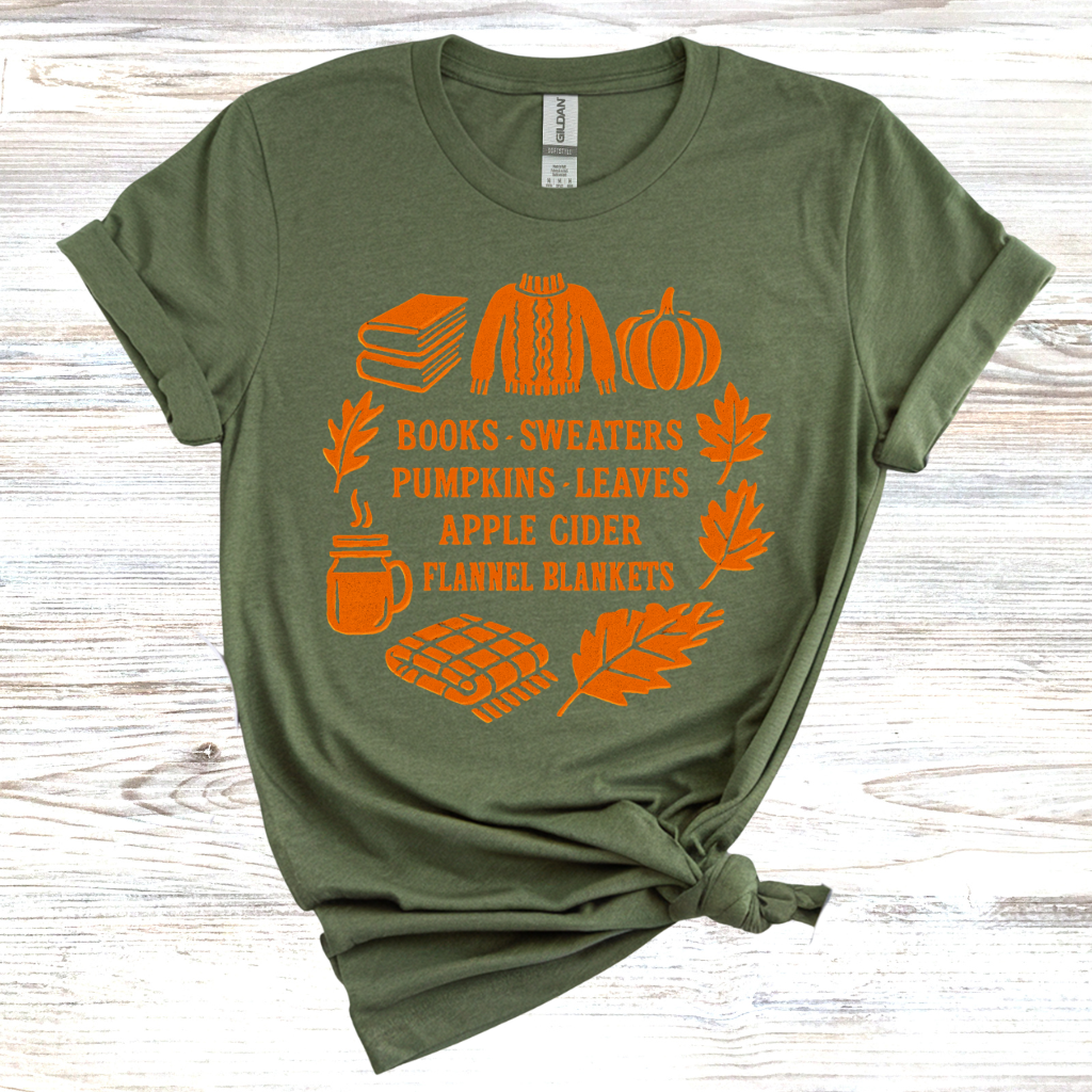 Autumn Vibes List Wreath T-Shirt