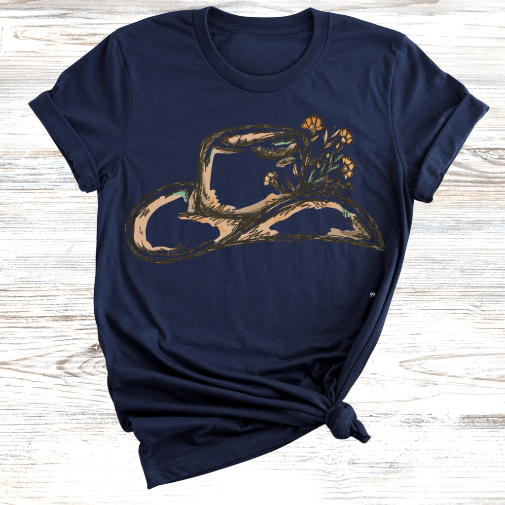 Floral Cowgirl Hat T-Shirt