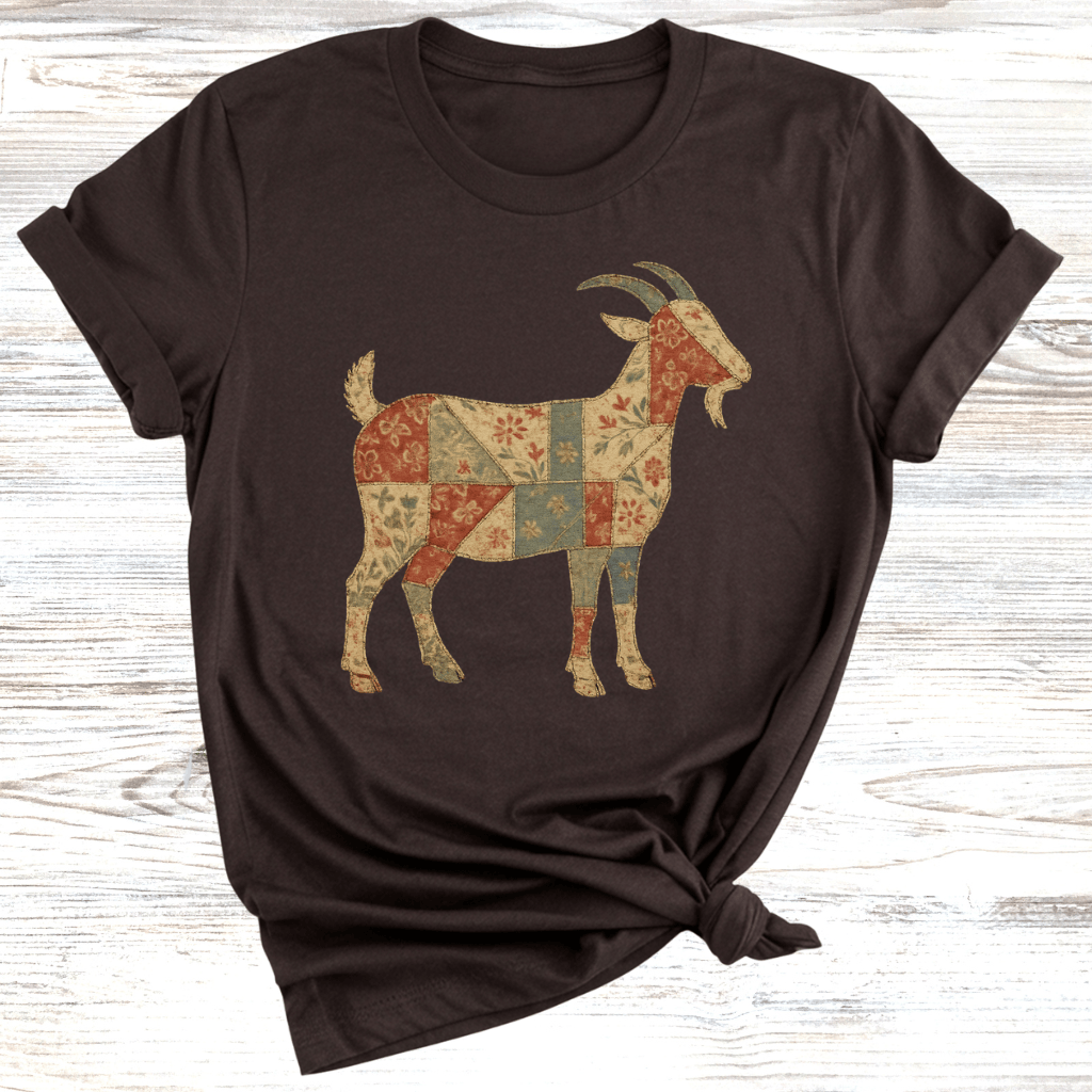 Rustic Goat Quilt T-Shirt