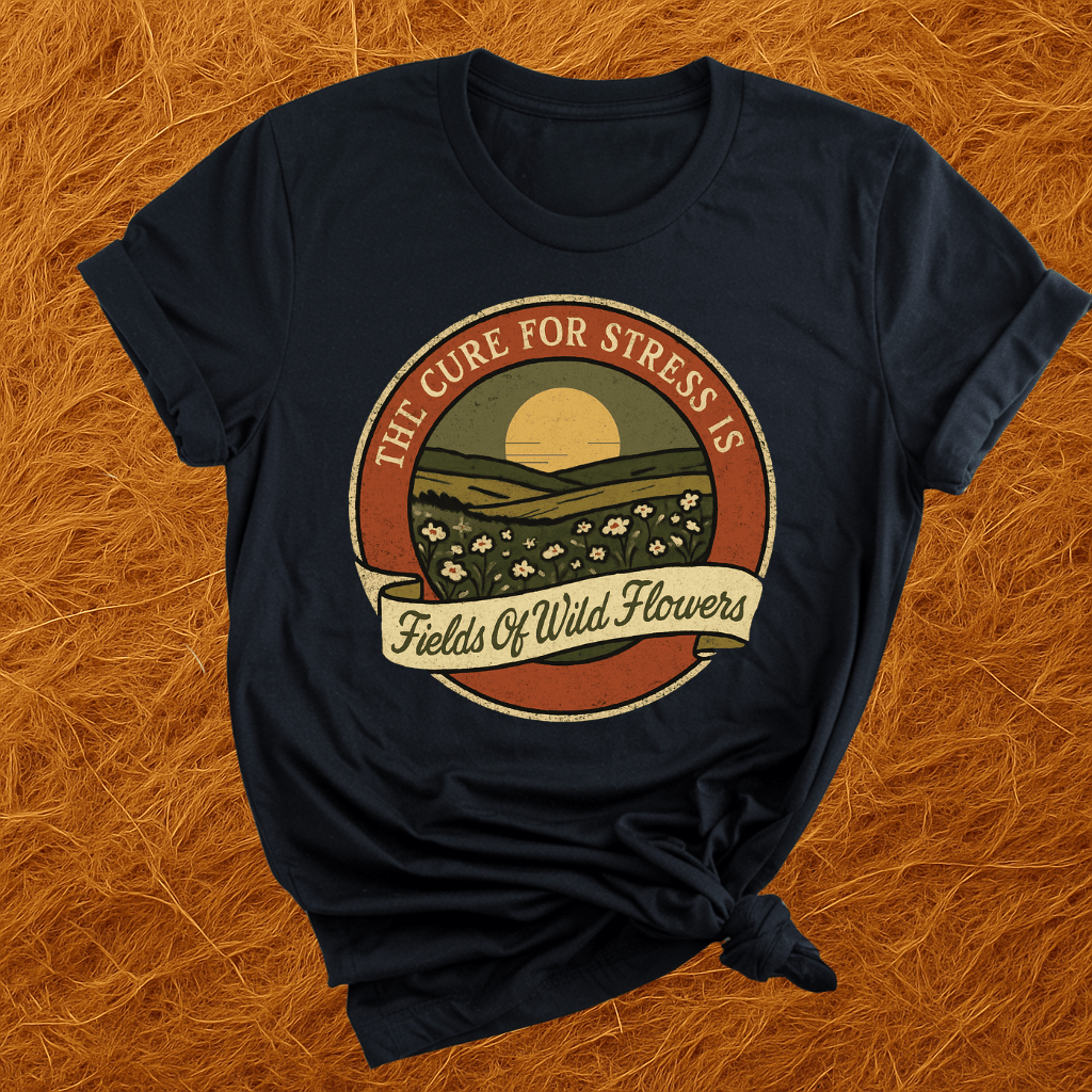 Wildflower Field Cures Stress T-Shirt