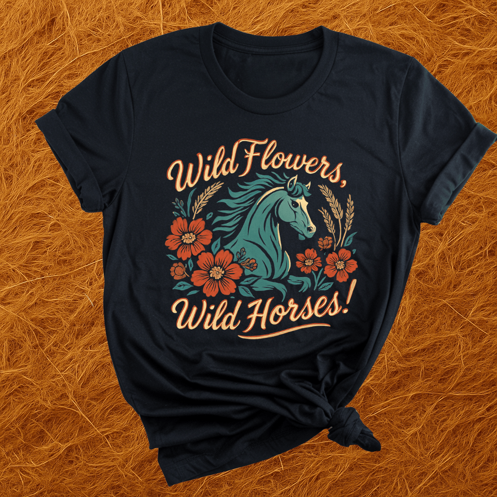 Wild Flowers, Wild Horses T-Shirt