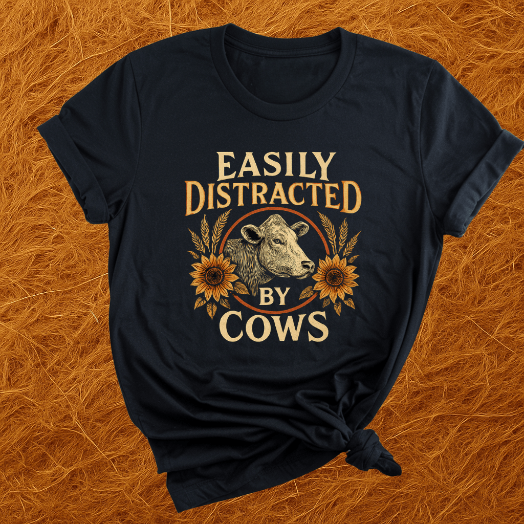 Easily Distracted By Cows T-Shirt