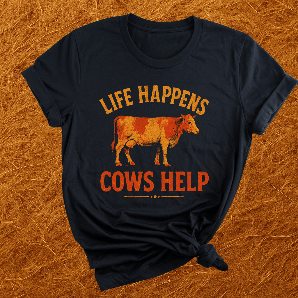Life Happens. Cows Help. T-Shirt