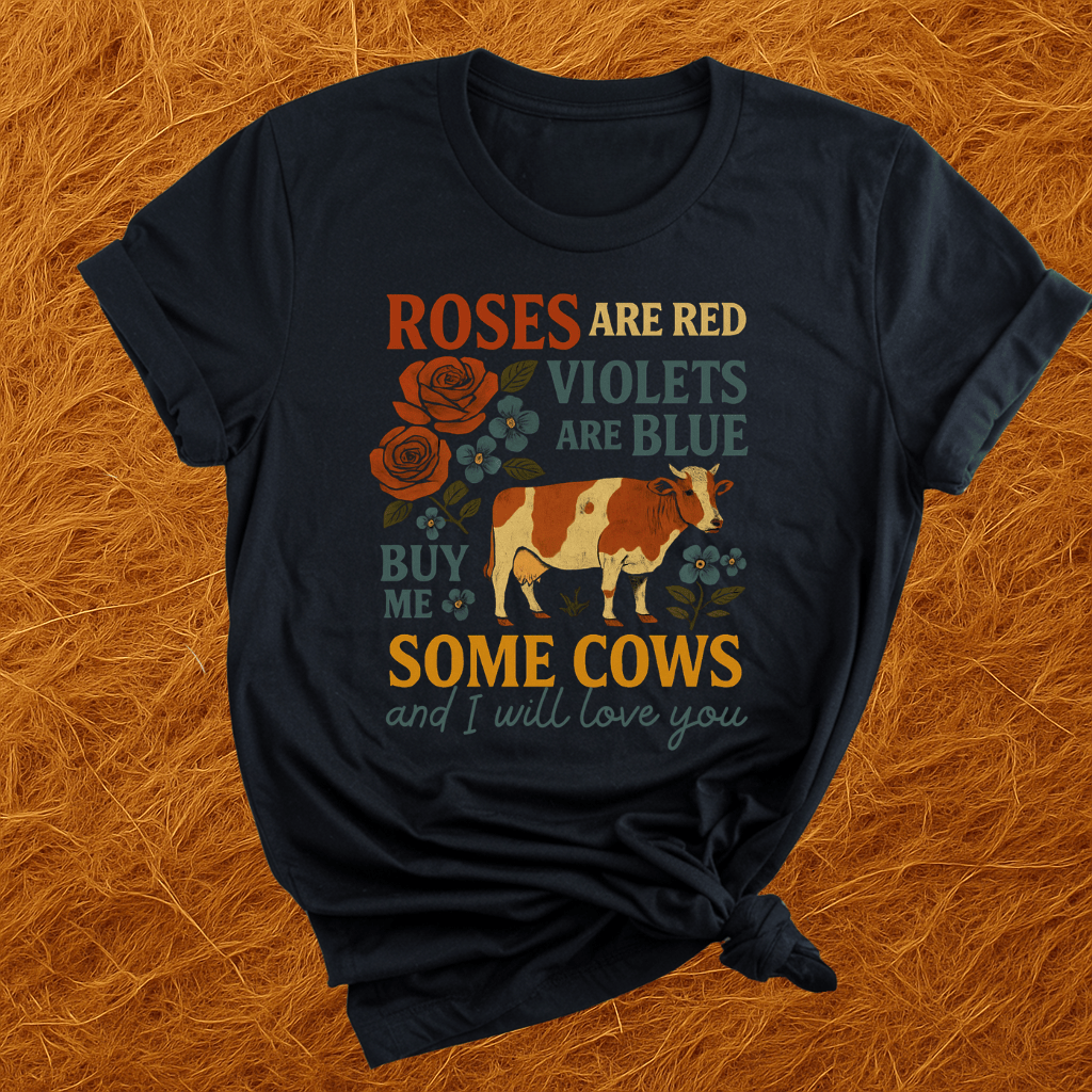 Roses Are Red Cows T-Shirt
