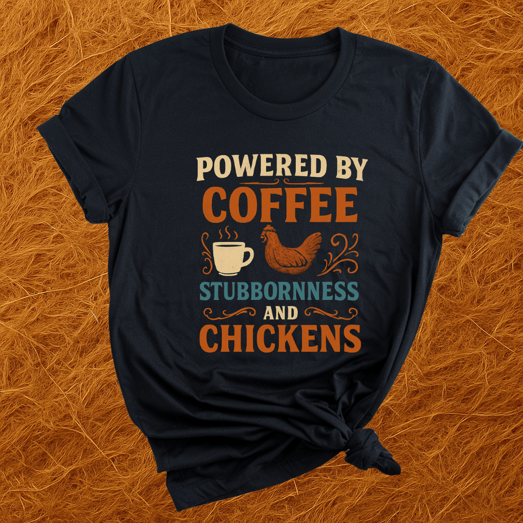 Coffee, Stubbornness & Chickens T-Shirt