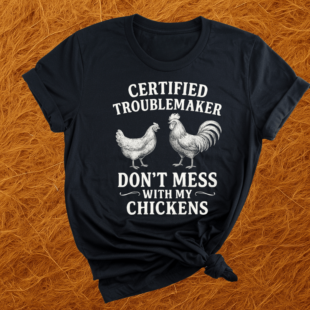 Certified Troublemaker Chickens T-Shirt