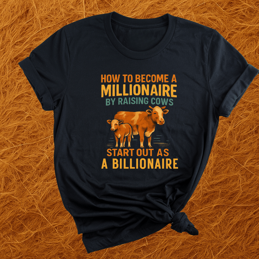 Millionaire Raising Cows T-Shirt