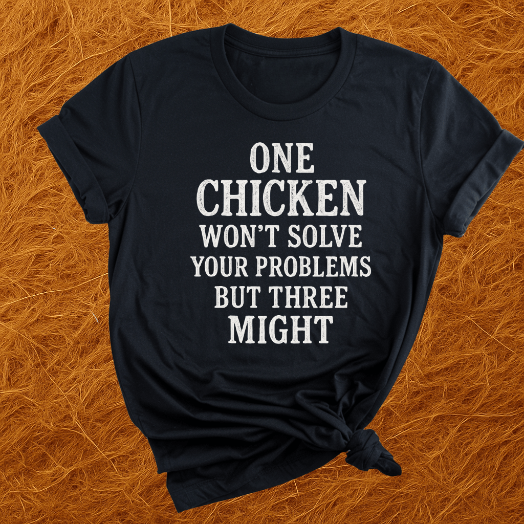 Three Chickens Solve Problems T-Shirt