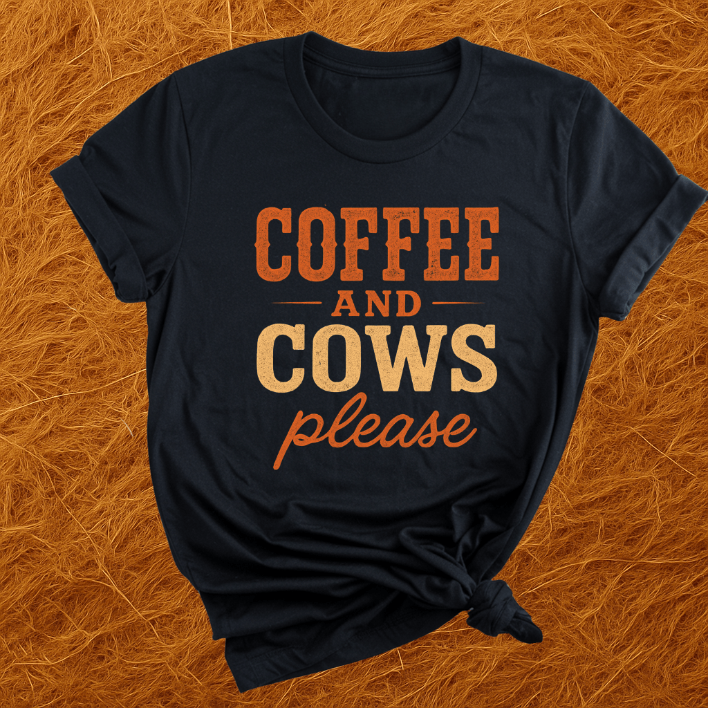 Coffee & Cows Please T-Shirt