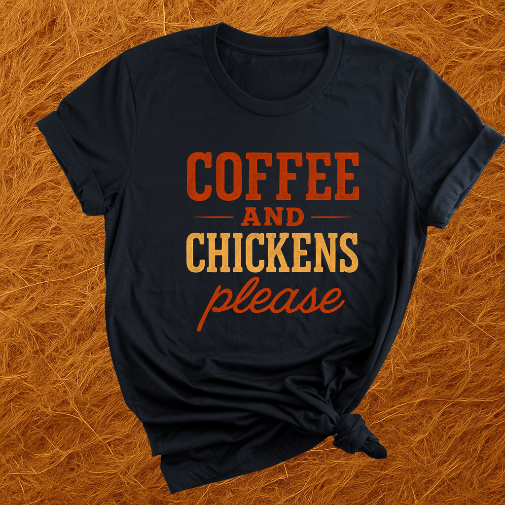 Coffee & Chickens Please T-Shirt