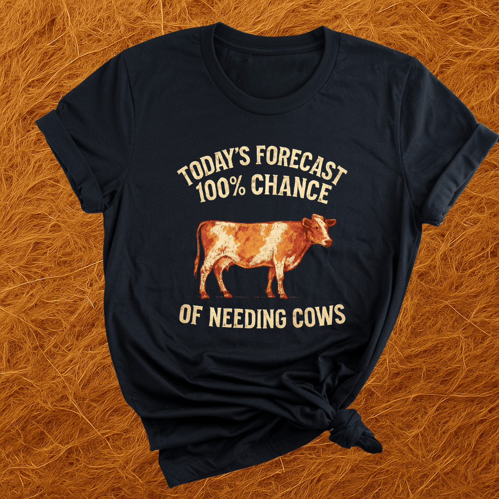 100% Chance Of Cows T-Shirt