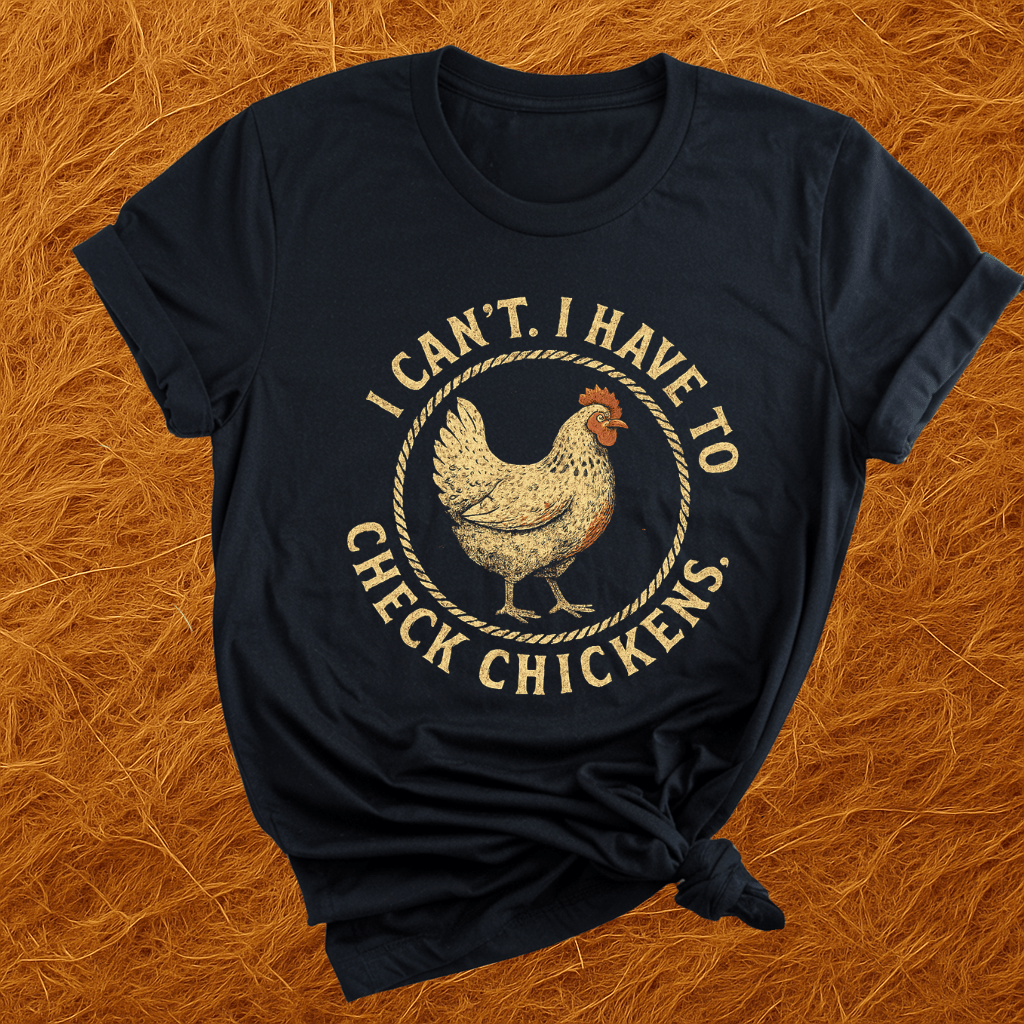 Can't. Checking Chickens T-Shirt