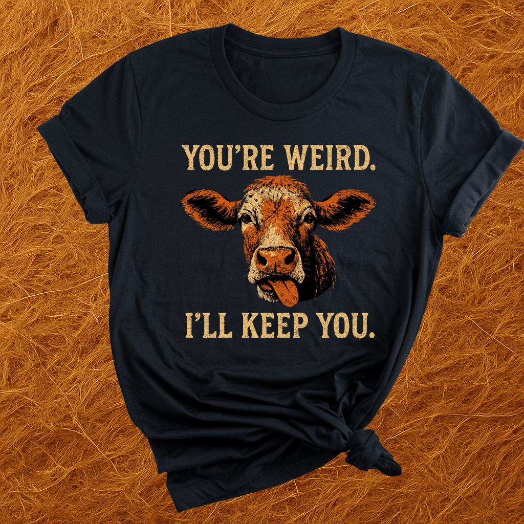 You're Weird. I'll Keep You. Cows T-Shirt