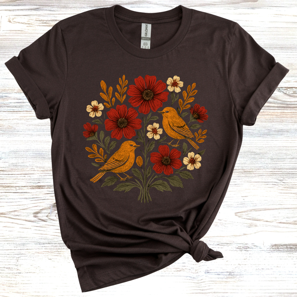 Floral Birds T-Shirt