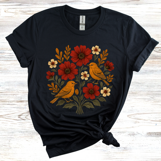 Floral Birds T-Shirt