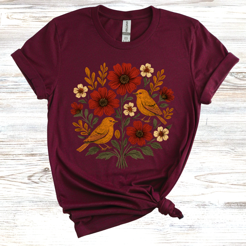 Floral Birds T-Shirt