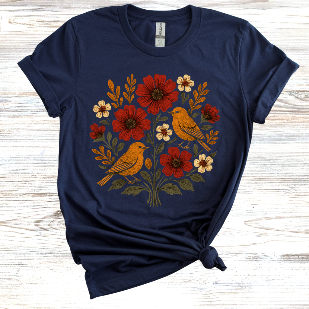 Floral Birds T-Shirt