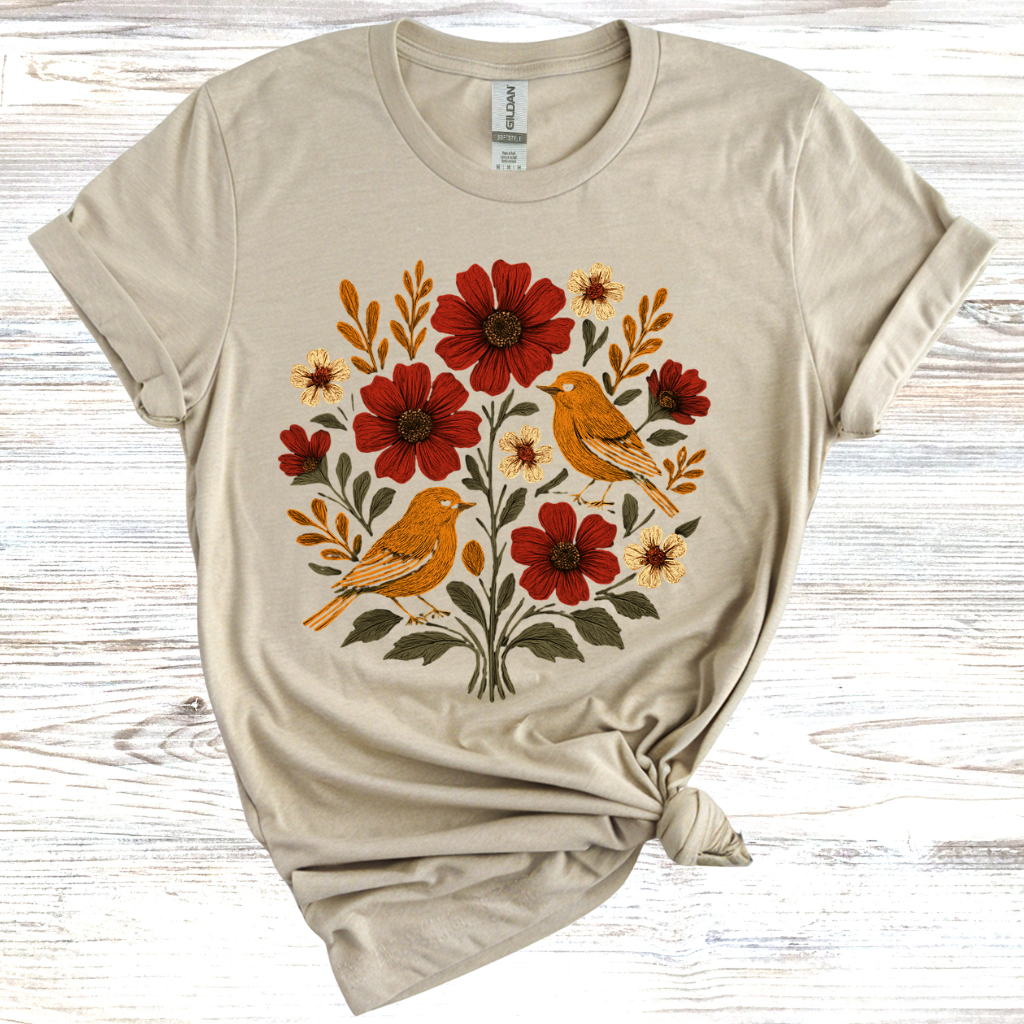 Floral Birds T-Shirt