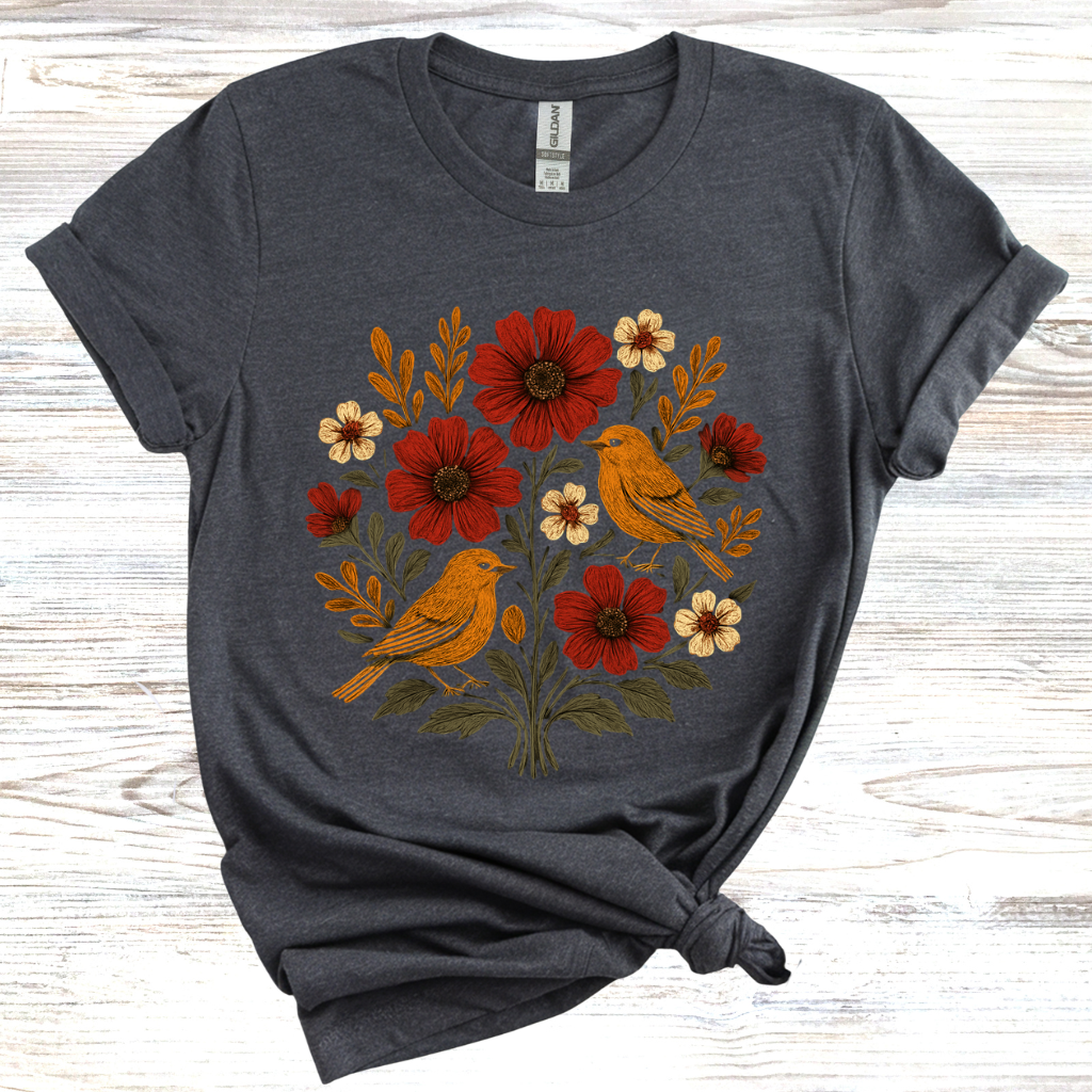 Floral Birds T-Shirt