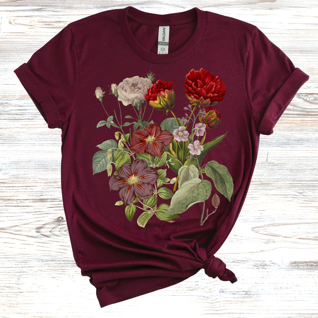 Vintage T-Shirt, Botanical T-shirt