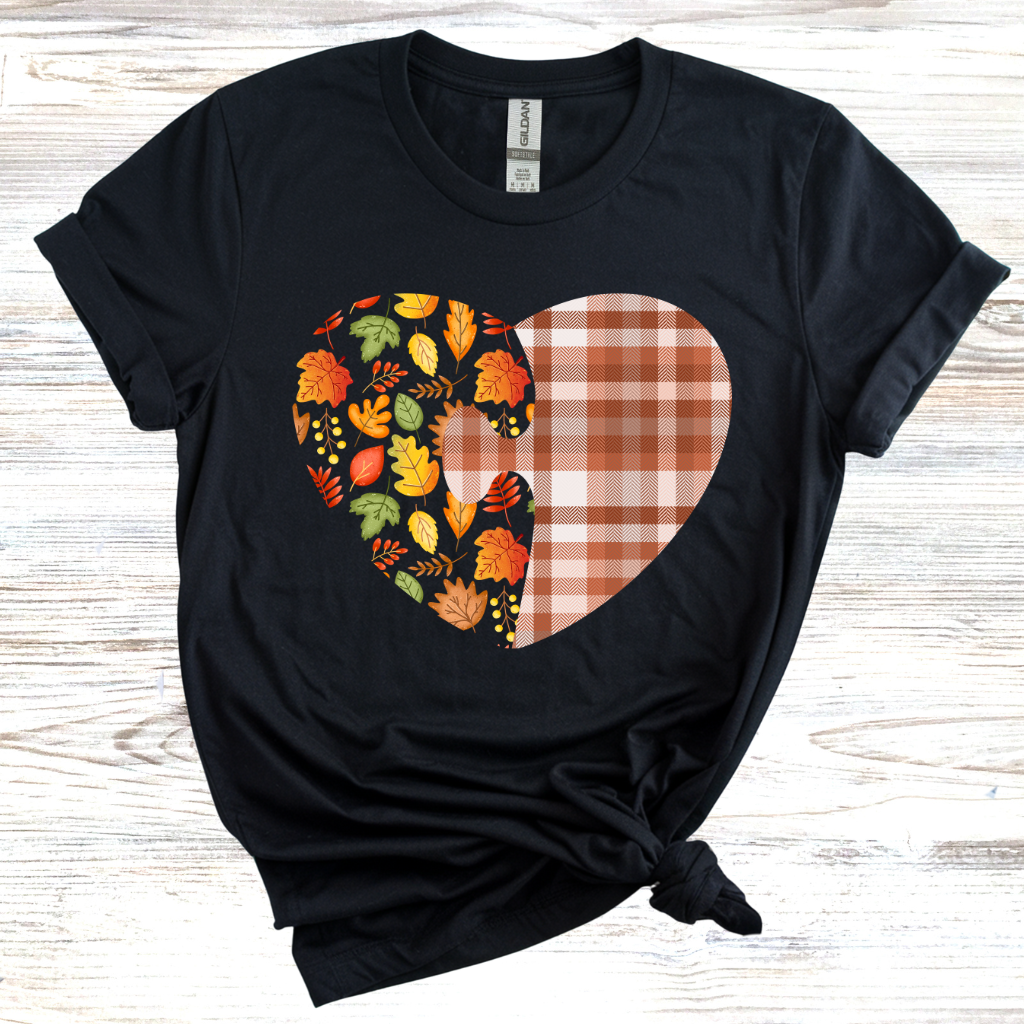 Fall Puzzle Heart T-Shirt