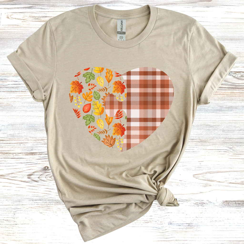 Fall Puzzle Heart T-Shirt