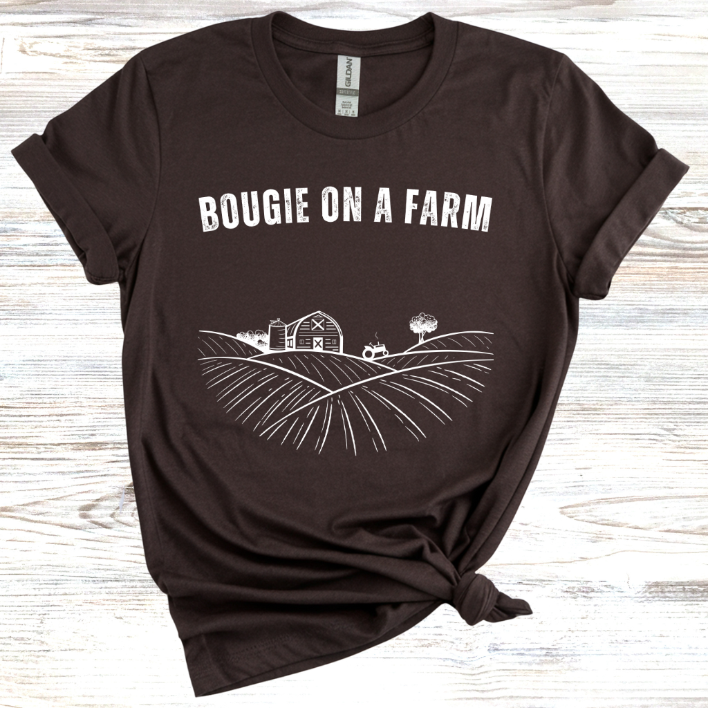 Bougie on a Farm Sketched Farmscape T-Shirt