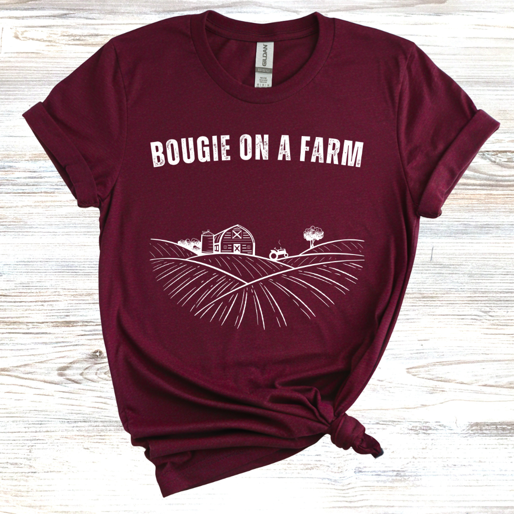 Bougie on a Farm Sketched Farmscape T-Shirt