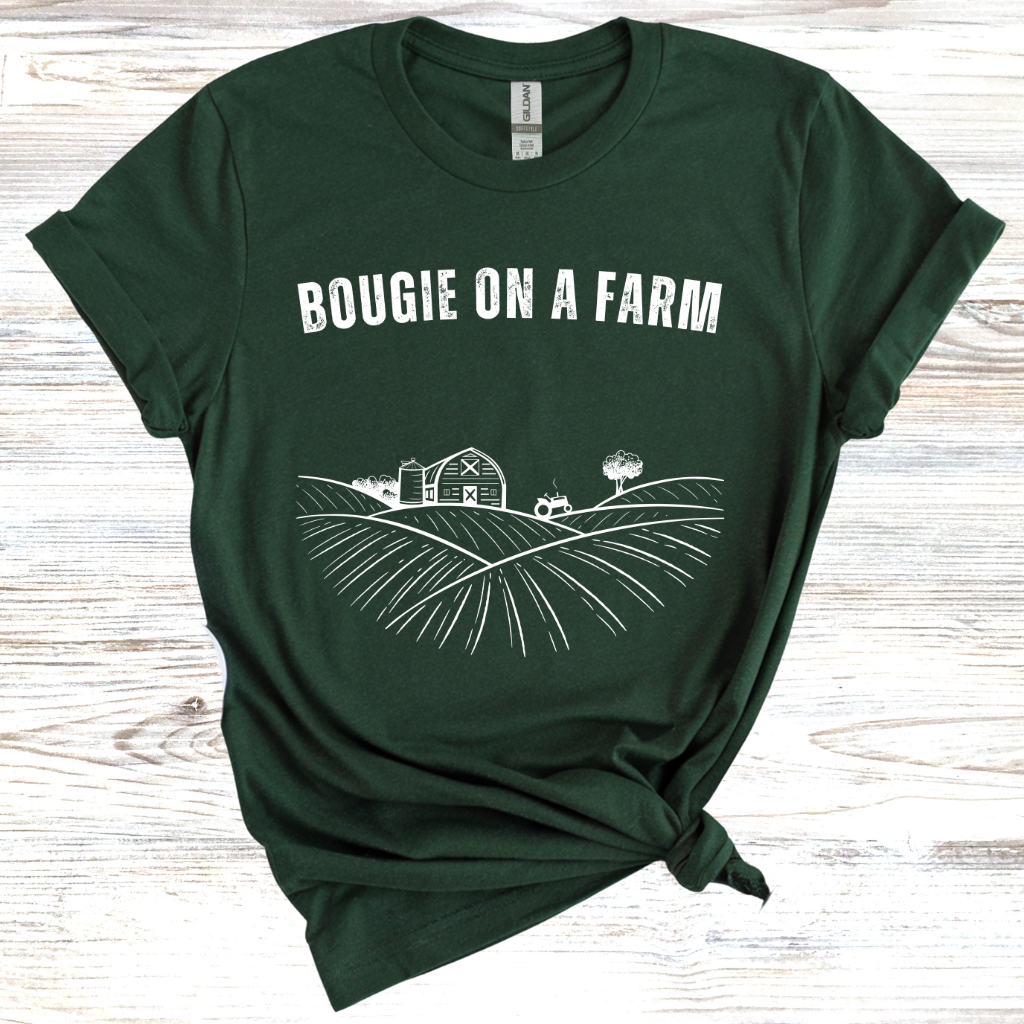 Bougie on a Farm Sketched Farmscape T-Shirt