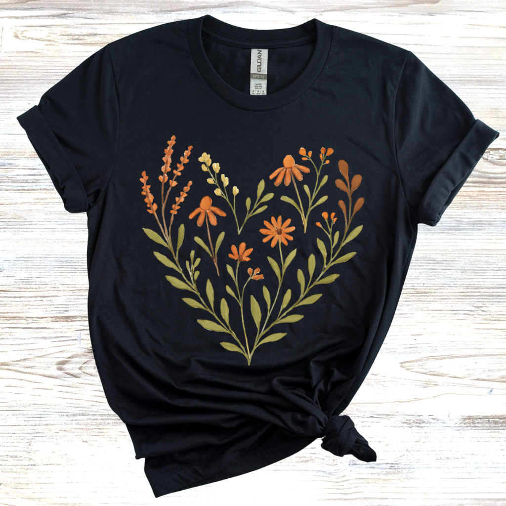 Floral Heart T-Shirt