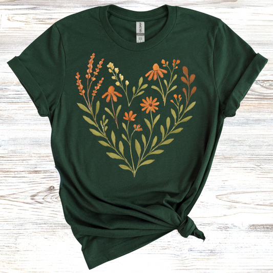 Floral Heart T-Shirt