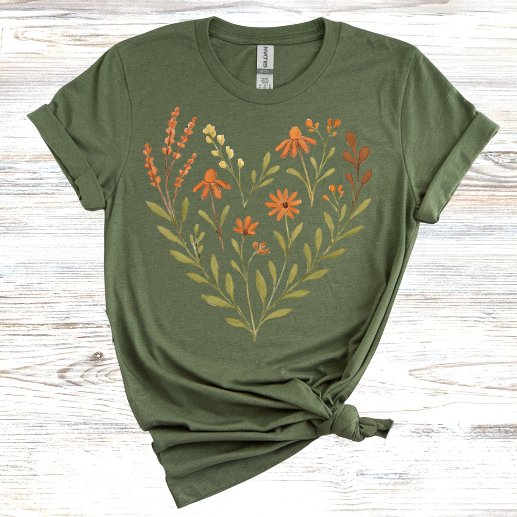 Floral Heart T-Shirt