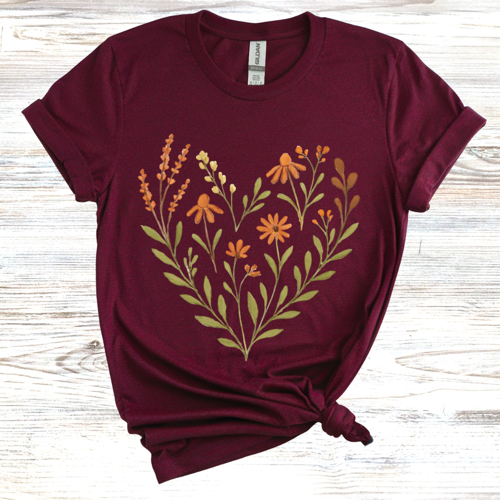 Floral Heart T-Shirt