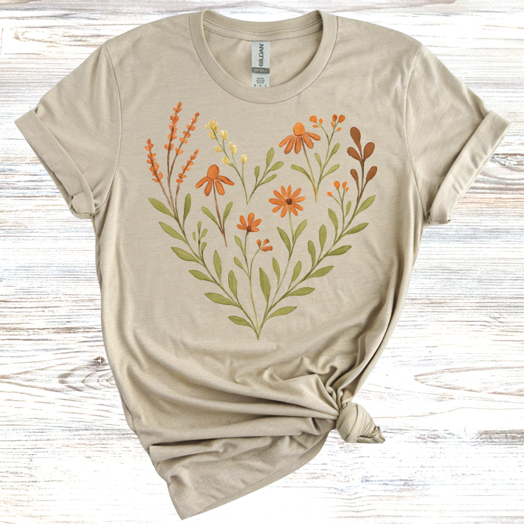 Floral Heart T-Shirt