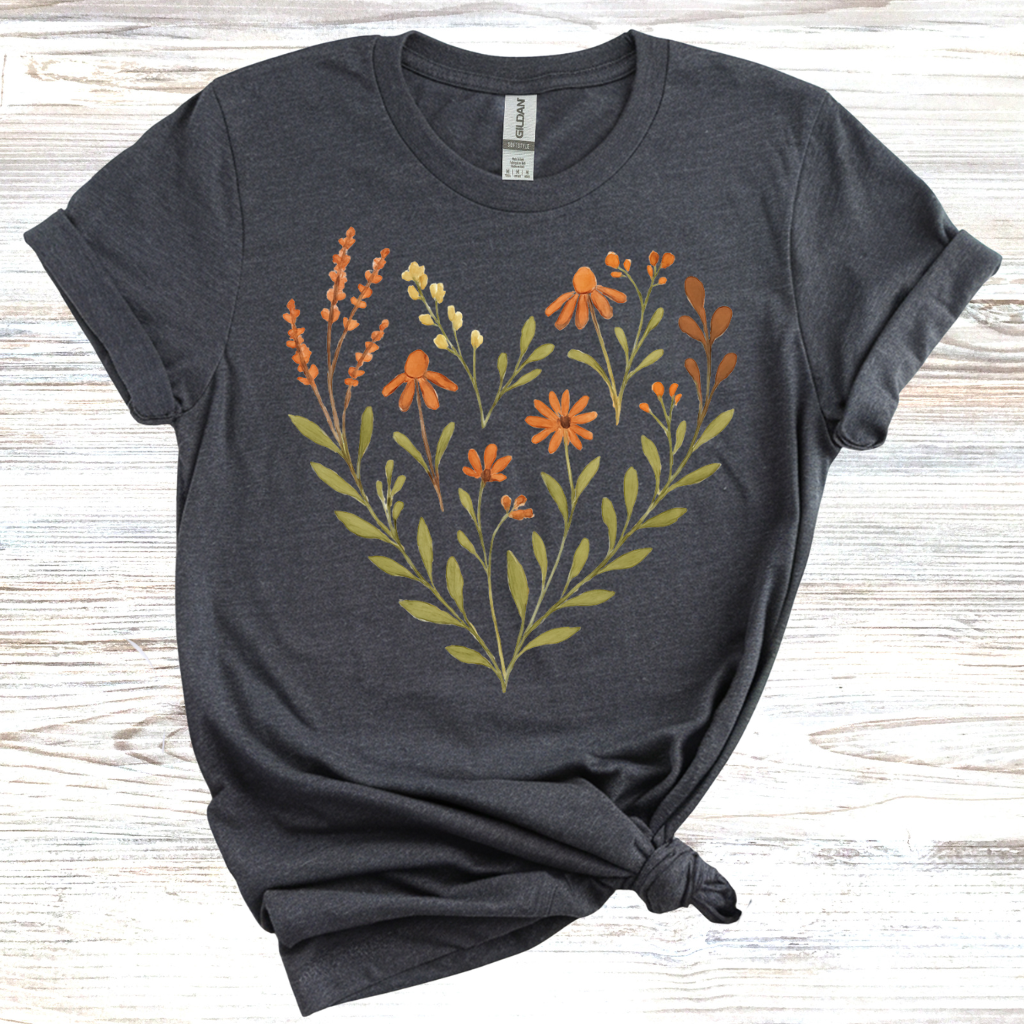 Floral Heart T-Shirt