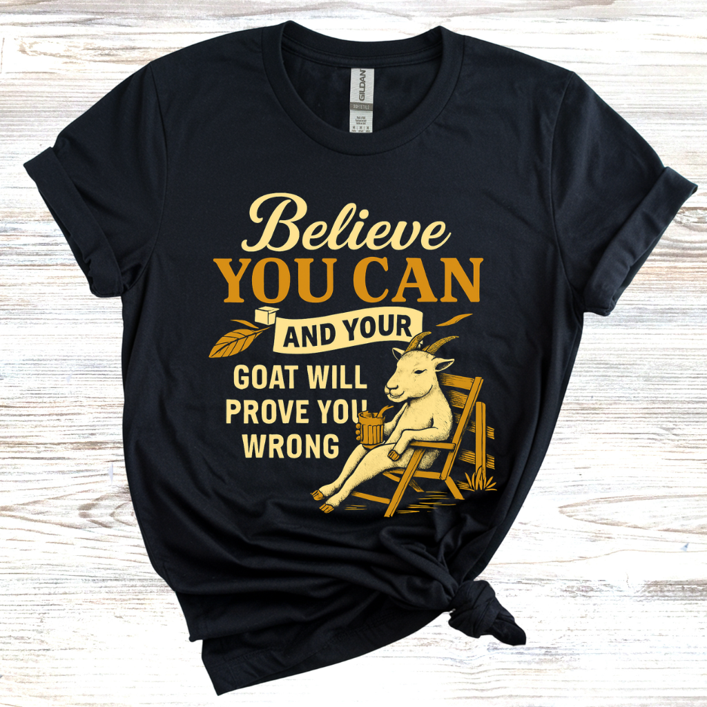 Believe You Can and Your Goat Will Prove You Wrong T-Shirt