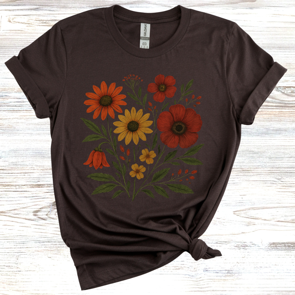 Women's Tshirt Bohemian Floral T-Shirt