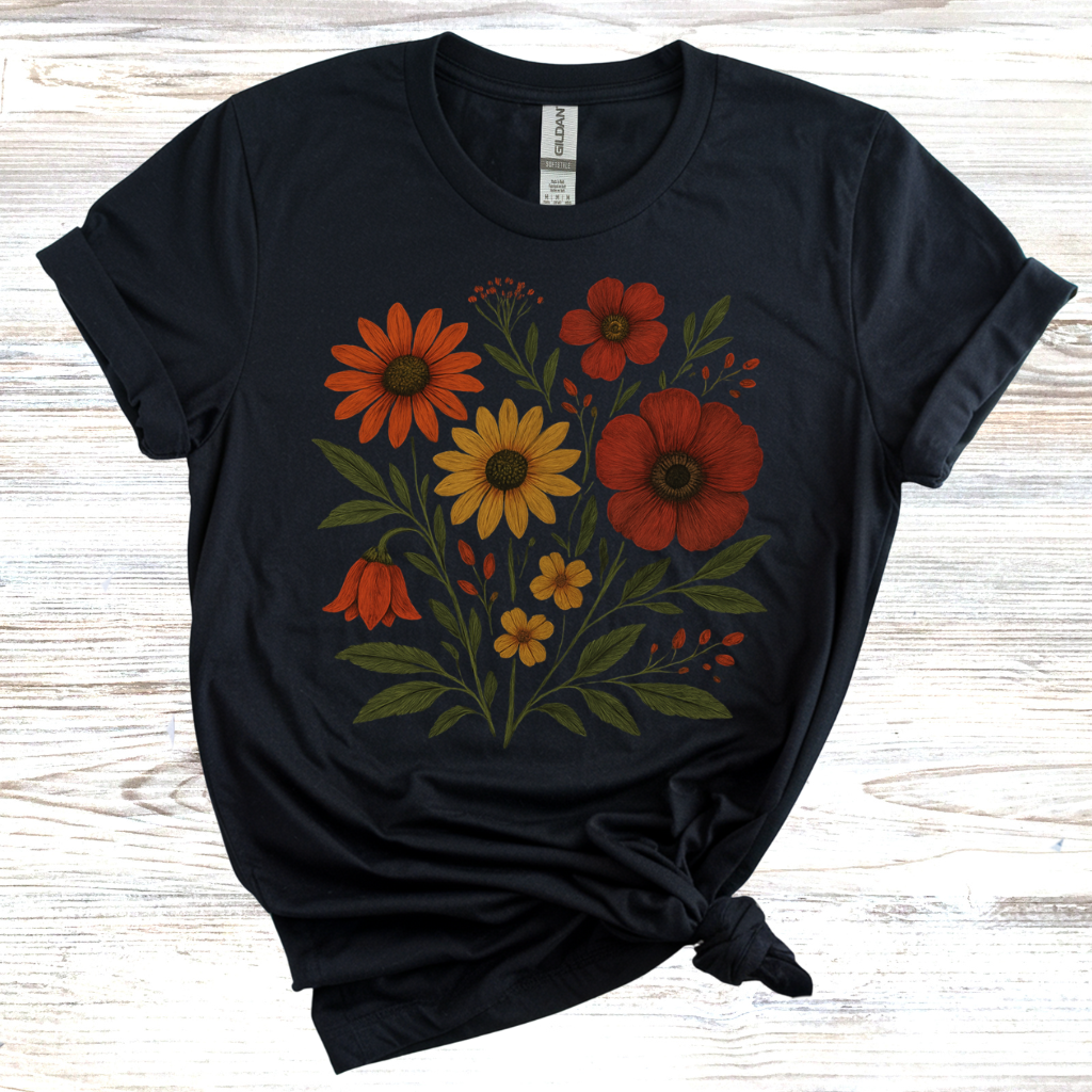 Women's Tshirt Bohemian Floral T-Shirt
