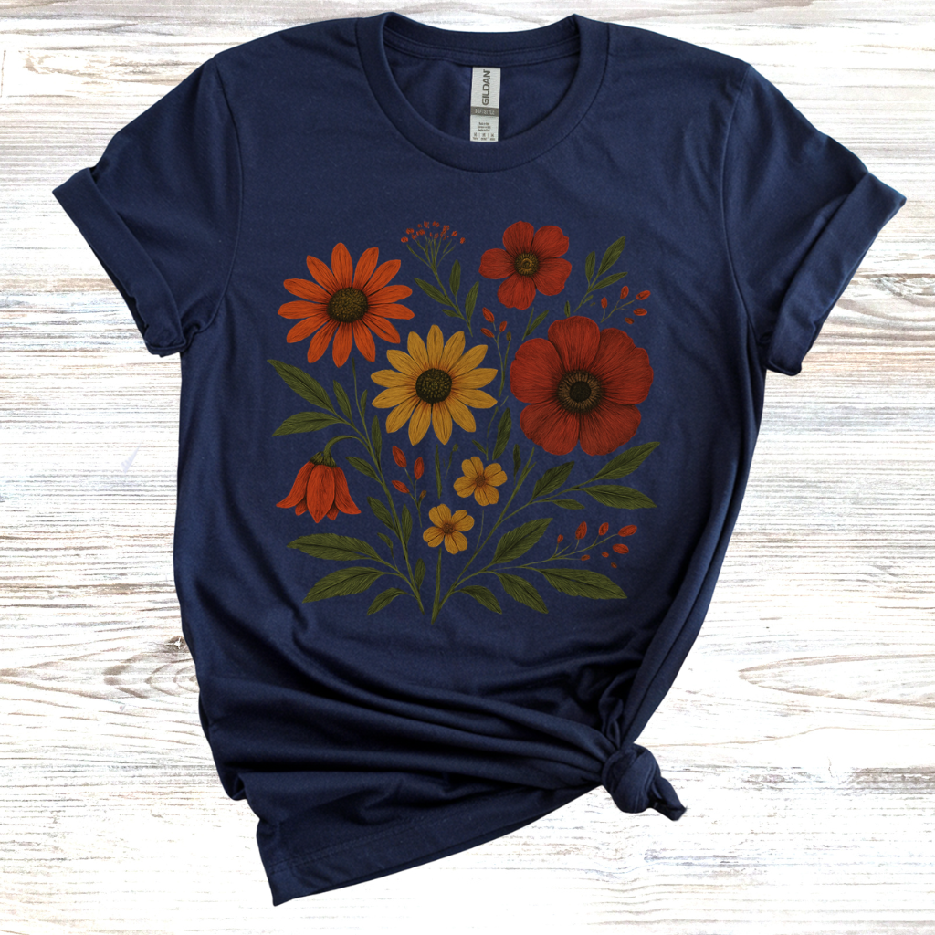 Women's Tshirt Bohemian Floral T-Shirt